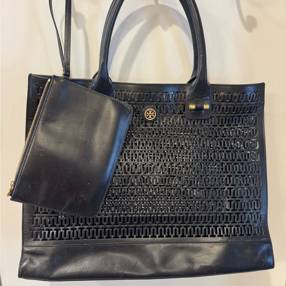 Tory Burch Black Tote with Pouch